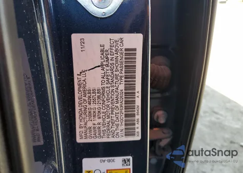 2024 Honda Accord Hybrid Exl from USA, damaged, VIN 1HGCY2F63RA026324